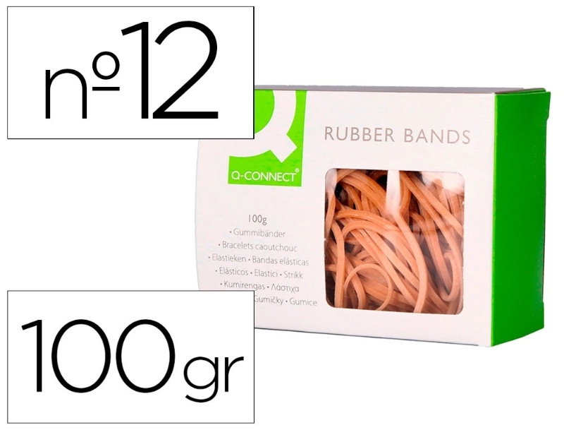 BOLSA 100 GRAMOS GOMAS ELASTICAS 12CM