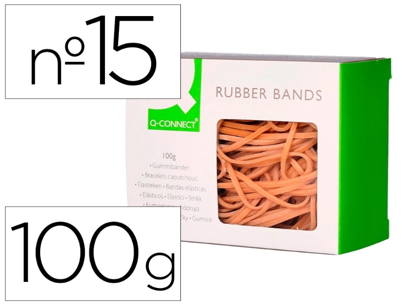 BOLSA 100 GRAMOS GOMAS ELASTICAS 15CM